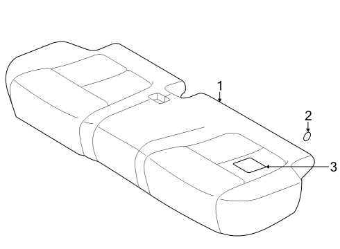 2023 Mitsubishi Eclipse Cross Rear Seat Components Diagram 3