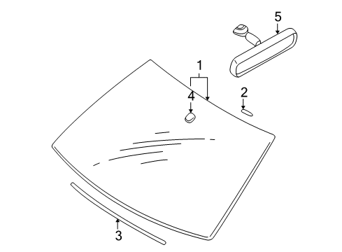 2005 Mitsubishi Endeavor Glass - Windshield