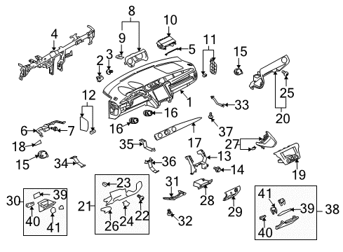 2005 Mitsubishi Outlander Instrument Panel Components