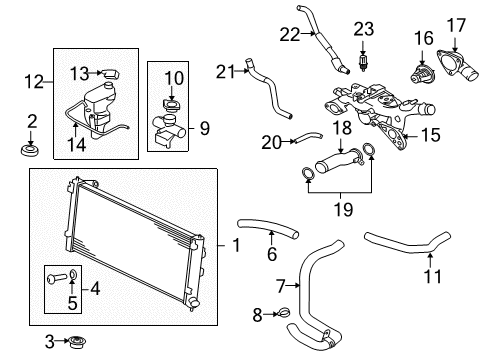 2007 Mitsubishi Outlander Radiator & Components