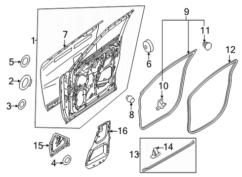 2025 Mitsubishi Outlander Door Shell Plug Diagram for MU670510
