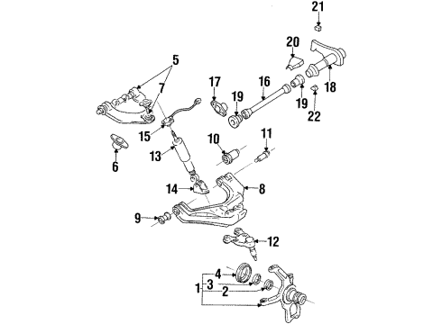 1993 Mitsubishi Montero Front Suspension Components