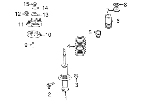 2015 Mitsubishi Lancer Struts & Components Diagram 4
