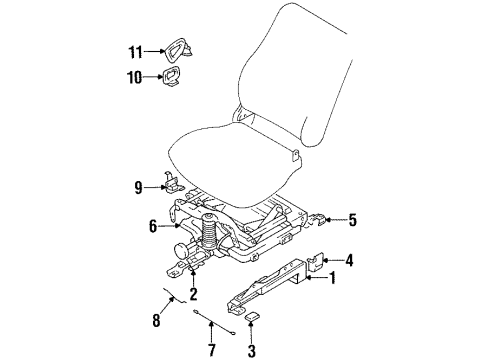 1994 Mitsubishi Montero Tracks & Components Diagram 3
