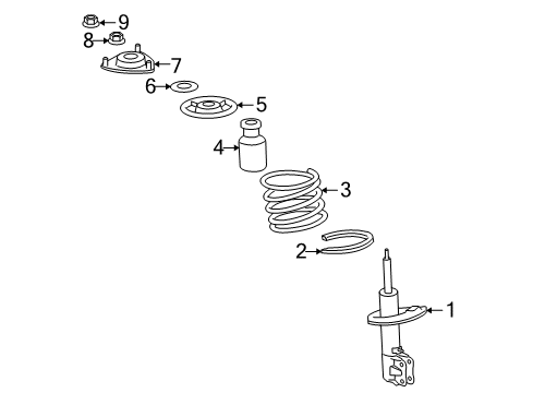 2015 Mitsubishi Lancer Struts & Components Diagram 3
