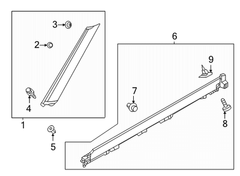 2024 Mitsubishi Outlander Exterior Trim - Pillars