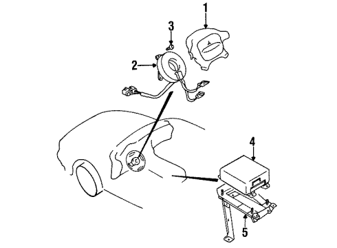 1994 Mitsubishi Mirage Air Bag Components