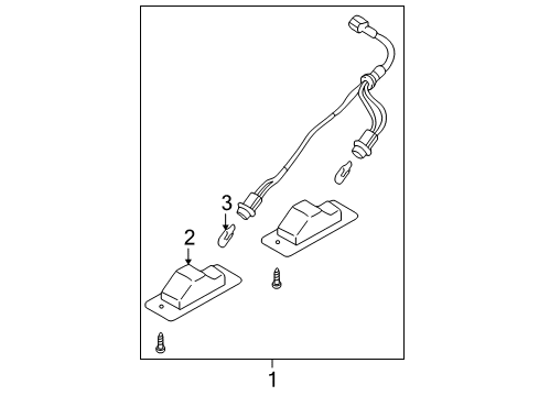 2004 Mitsubishi Montero Sport License Lamps