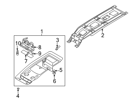 2004 Mitsubishi Montero Sport Overhead Console