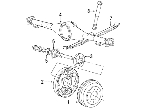 1986 Mitsubishi Mighty Max Rear Suspension Diagram