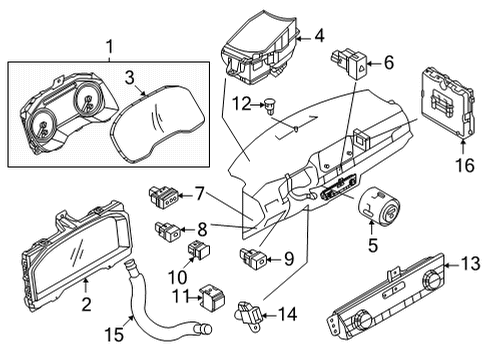 2024 Mitsubishi Outlander Cluster & Switches
