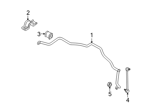 2012 Mitsubishi Eclipse Stabilizer Bar & Components Diagram 2