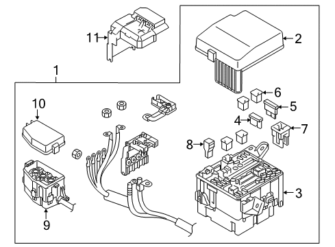 2014 Mitsubishi Mirage Fuse & Relay