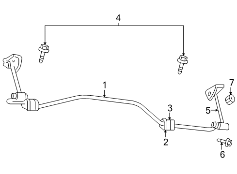 2007 Mitsubishi Raider Stabilizer Bar & Components Diagram 4
