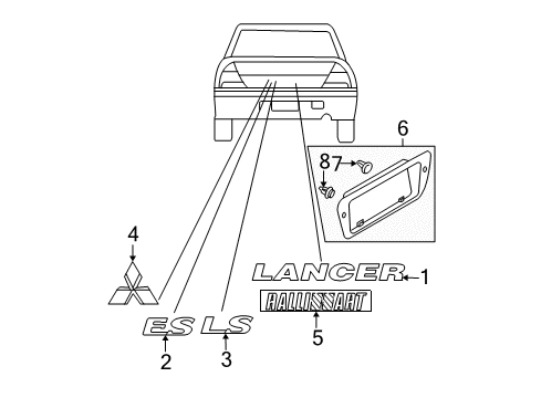 2007 Mitsubishi Lancer Exterior Trim - Trunk