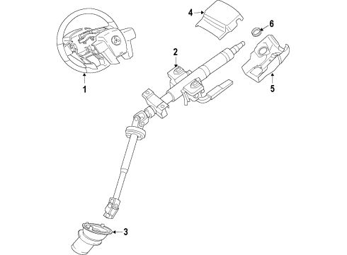 2011 Mitsubishi Endeavor Steering Column