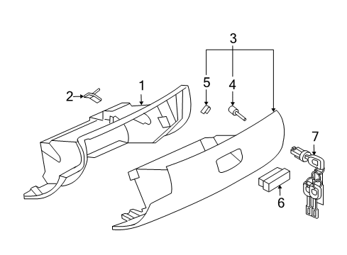 2005 Mitsubishi Endeavor Glove Box
