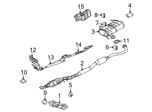 2009 Mitsubishi Outlander Muffler Diagram for 1571B061