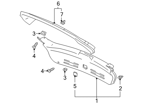 2011 Mitsubishi Endeavor Interior Trim - Lift Gate