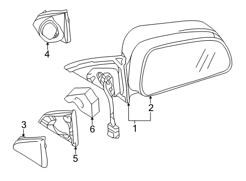 2003 Mitsubishi Galant Outside Mirrors