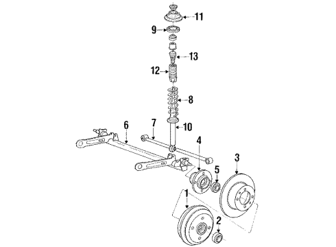 1992 Mitsubishi Mirage Rear Brakes