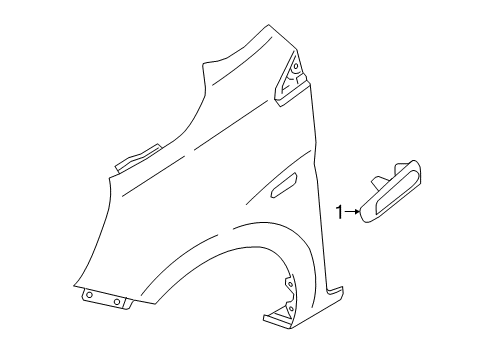 2017 Mitsubishi Mirage Exterior Trim - Fender