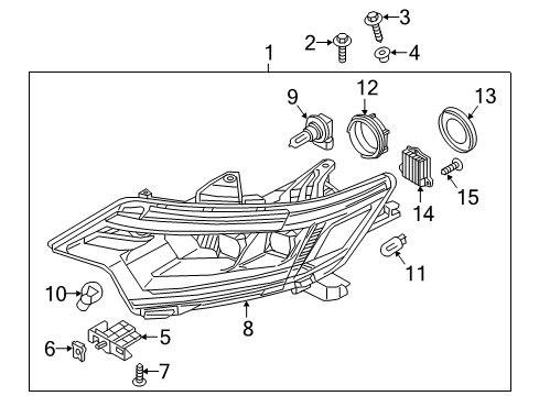 2016 Mitsubishi Outlander Bracket Screw Diagram for 8301D024