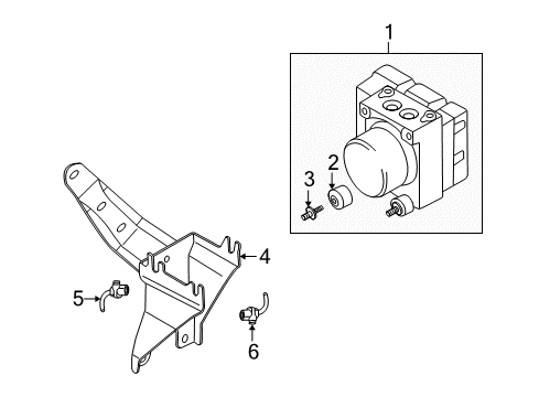 2012 Mitsubishi Outlander ABS Components