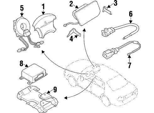 2000 Mitsubishi Diamante Air Bag Components