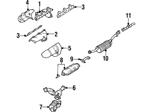2000 Mitsubishi Montero Exhaust Manifold