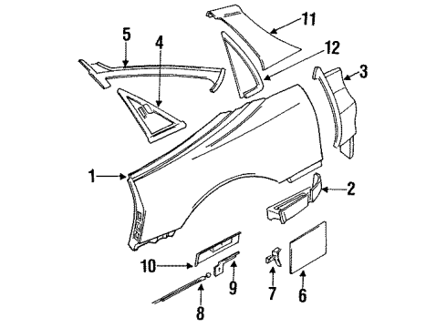 1999 Mitsubishi 3000GT Fuel Door