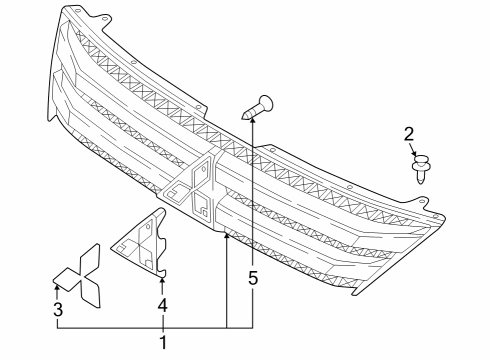 2020 Mitsubishi Eclipse Cross Grille & Components