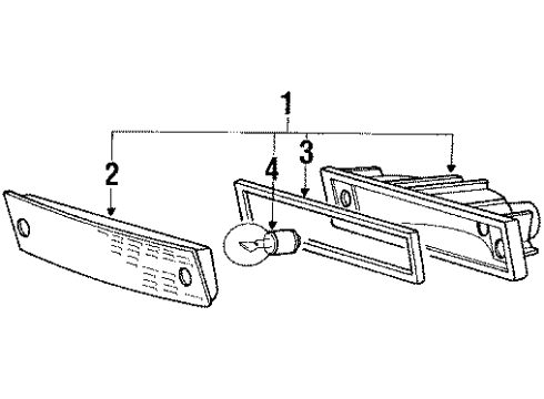 1992 Mitsubishi Mirage Signal Lamps