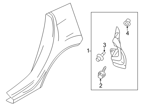 2004 Mitsubishi Lancer Exterior Trim - Quarter Panel Diagram 3