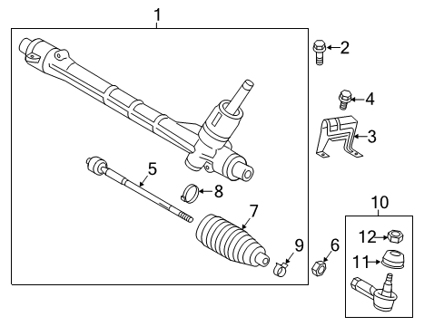 2020 Mitsubishi Outlander Sport Steering Gear & Linkage