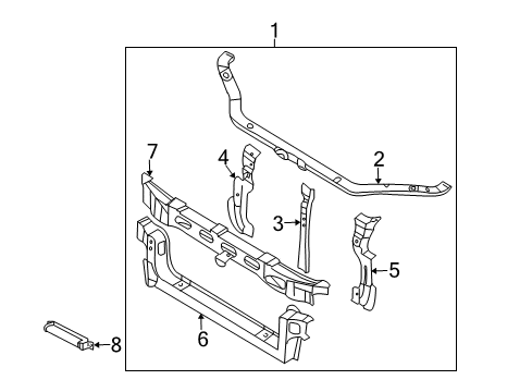 2007 Mitsubishi Lancer Radiator Support