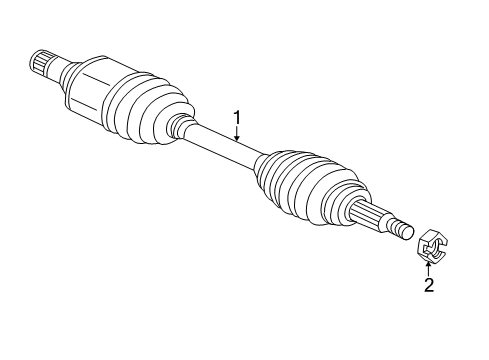 2017 Mitsubishi Outlander Drive Axles - Front