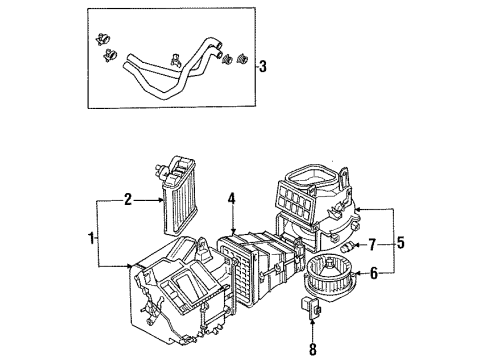 1997 Mitsubishi Eclipse Blower Motor & Fan
