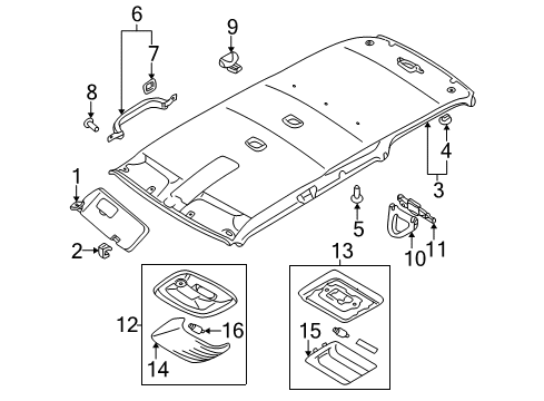 2004 Mitsubishi Montero Sport Interior Trim - Roof