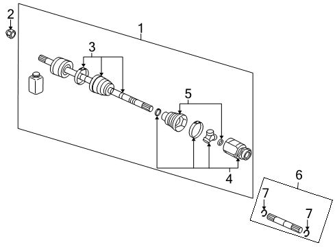 2010 Mitsubishi Endeavor Drive Axles - Front Diagram 3