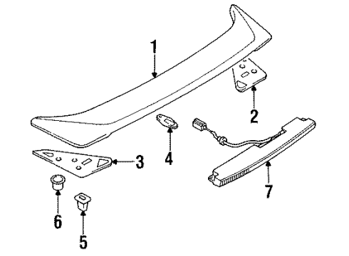 1994 Mitsubishi Galant Rear Spoiler
