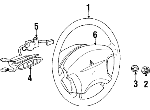 2000 Mitsubishi Diamante Steering Wheel & Trim