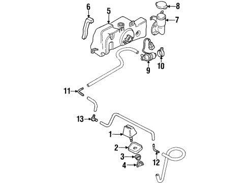 2000 Mitsubishi Montero Wiper & Washer Components