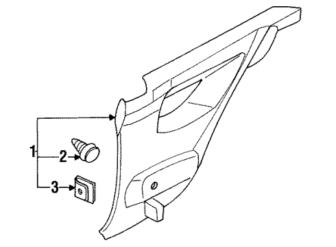 1994 Mitsubishi Mirage Interior Trim Diagram 3
