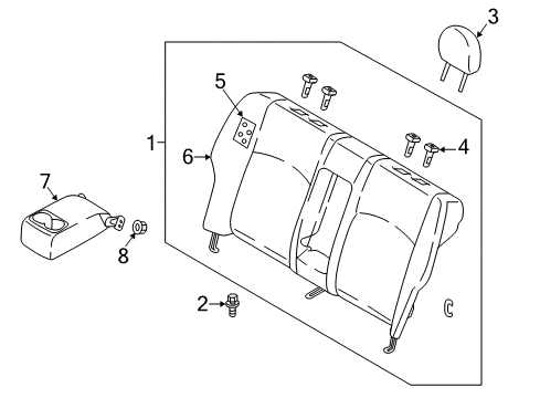 2017 Mitsubishi Mirage G4 Rear Seat Components
