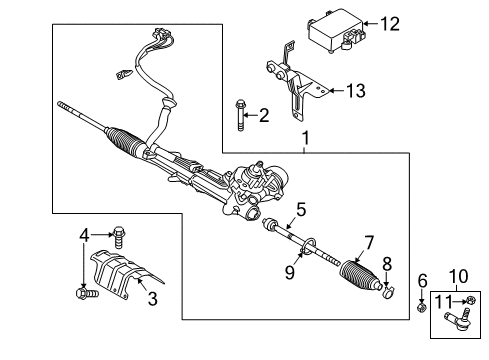 2017 Mitsubishi Lancer Steering Gear & Linkage