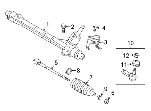 2022 Mitsubishi Eclipse Cross Steering Gear & Linkage