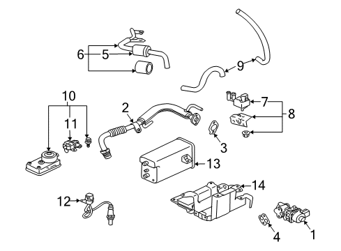 2006 Mitsubishi Galant EGR Pipe Diagram for 1582A192