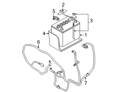 2000 Mitsubishi Montero Sport Negative Cable Diagram for 8524A283