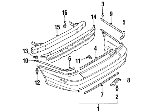 2000 Mitsubishi Diamante Bumper & Components - Rear